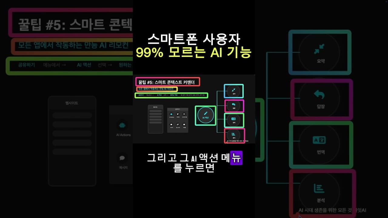 스마트폰에서 AI 1초 만에 쓰는 법  #ai #smartphone #스마트폰꿀팁