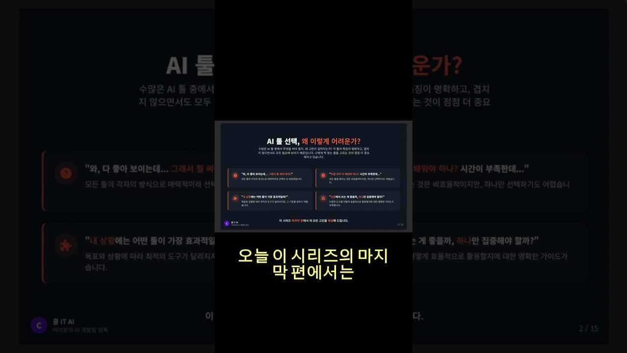 AI툴 선택 고민 끝! 내 상황에 딱 맞는 최적의 AI 도구 찾기 가이드