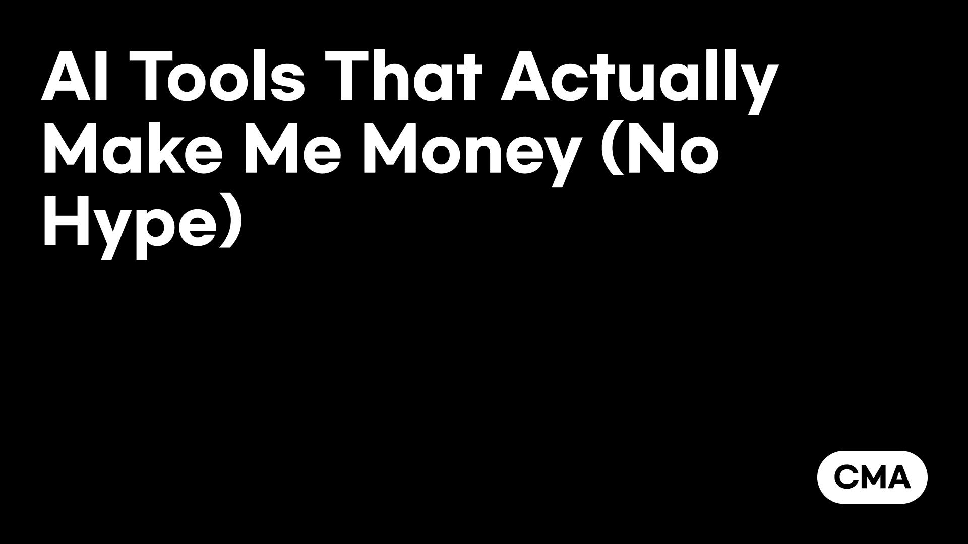 AI Tools That Actually Make Me Money (No Hype)